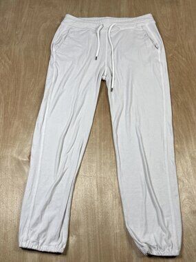 James Perse Women’s White Drawstring Sweatpants Joggers Size 1